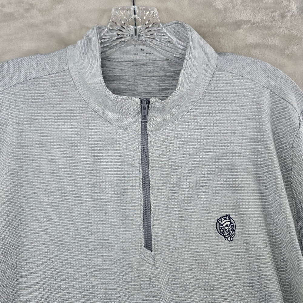 Holderness & Bourne Pullover Mens Medium Gray Dry Luxe Performance 1/4 Zip